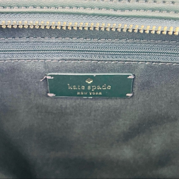 ❗️Sold❗️Kate Spade Plaid Green Stripe Ella Tote - Picture 8 of 9